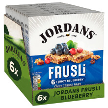 Jordans Frusli Blueberry | Cereal Bars | Vegetarian | 6 PACKS of 6x30g