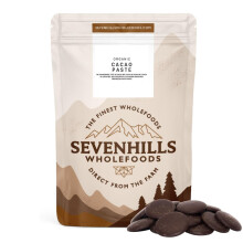 Sevenhills Wholefoods Organic Cacao Paste (Liquor, Mass) Wafers/Discs 500g for Hot Chocolate & Baking, Unsweetened, Buttons, Drops