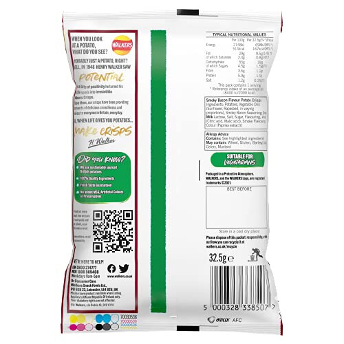 Walkers Walkers Smoky Bacon Crisps 32 x 32.5g 2