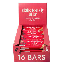 Deliciously Ella Apple and Raisin Oat Bar (16 bars) - Natural Ingredients - Breakfast Bar - Vegan - Healthy Snack - Gluten Free - (50g x 16 snack