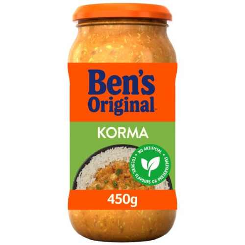Ben's Original Korma Sauce Curry Sauce, Bulk Multipack 6 x 450g 1