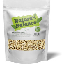 Natures Balance Cashew Nuts 1kg - Whole Raw Unsalted Cashews Ideal for Making Nut Butter & Milk