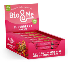 Bio & Me: Super Berry Gut-Loving Oat Bars (18 x 38g) / On-The-Go Snack/Good Gut Health