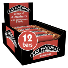 Eat Natural Fruit & Nut Bars Almond & Cranberry with Pomegranate & Honey Bars 12 x 40g