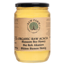 900 g Organic Raw Acacia Honey ? Single Sourced, Pure and Natural, Directly from the RAW FARM Beekeepers (900, Acacia Honey)