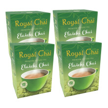 Royal Chai Elaichi Sweetened 220g (Pack of 4) ? Premium Instant Tea ? Cardamom Tea ? Natural ? Instant Cardamom Indian Tea