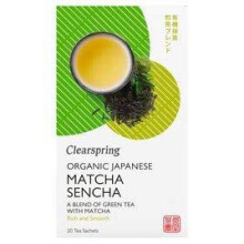 Clearspring Organic Japanese Matcha Sencha, Green Teabags, 0.316 kg, Pack of 4