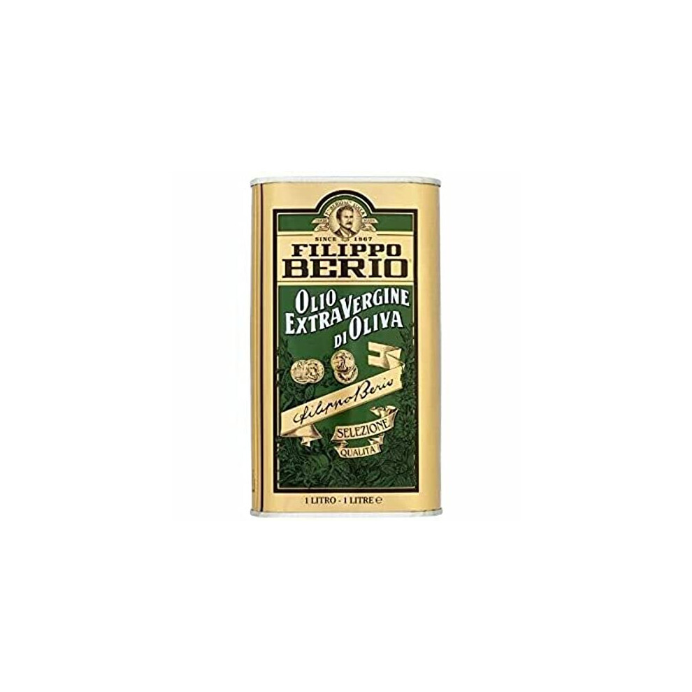 Filippo Berio Extra Virgin Olive Oil, Large Olive Oil 1 Litre Tin, 1L
