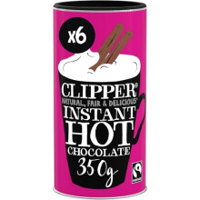 Clipper Instant Hot Chocolate, 6X 350g Tubs (2.1kg) | Bulk Buy for Home & Office | Eco-Conscious Fairtrade | Add Water Hot Chocolate | Luxury Drinking
