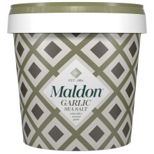 Maldon Garlic Sea Salt, With Wild and Roasted Garlic, Perfect for a Wide Range of Dishes, Fantastic Burst of Flavour, Pyramid-Shaped Flakes 500g Tub