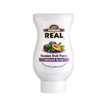 RE'AL Syrups Passion Fruit Puree Infused Fruit Syrup, Great for Cocktails, Cooking, Baking and Desserts, 500 ml