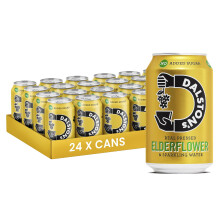 Dalston's Sparkling Elderflower Soda (24 x 330ml) - Real Pressed Elderflower & Sparkling Water - 46 Kcal - No Added Sugar - No Artificial Sweeteners -