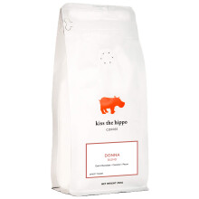 Kiss The Hippo - Donna Blend Coffee | Whole Beans | Carbon-Negative | Espresso | Suitable for Milk | Notes of Chocolate, Caramel, Pecan | 250 gr
