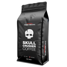 Skull Crusher High Caffeine Premium Dark Roasted Coffee - Rainforest Alliance Certified, Warning: World's Strongest, Fresh Roasted, 350mg Caffeinated