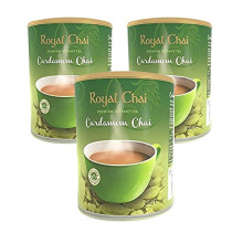 Royal Tea Elaichi Chai Unsweetened Tub 400g (Pack of 3) ? Premium Instant Tea ? Cardamom Tea ? Natural ? Instant Cardamom Indian Tea