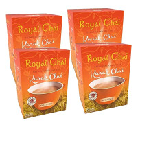 Royal Chai Premium Instant Karak Indian Tea - Sweetened, Natural, 200g (Pack of 4)