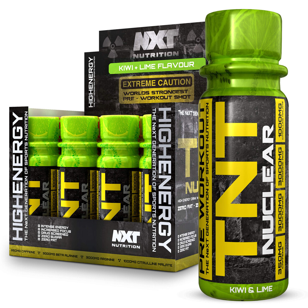 Photos - Vitamins & Minerals NXT Nutrition TNT Nuclear Shots - Pre Workout Drink 12 x 60ml | Kiwi & Lime