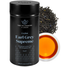 Supreme Earl Grey Tea Loose Leaf - Natural Blend of Sri Lankan Black Tea, Bergamot Extract & Blue Cornflowers - Rich Citrusy & Floral Notes by The Tea