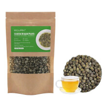 Jasmine Dragon Pearls,MQUPIN Loose Leaf Green Tea 100% Natural Floral Scented Hand Rolled,Jasmine Green Tea with Pleasant Great Aroma and Tonic