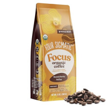 Dark Roast Whole Bean Coffee from Four Sigmatic | Fair Trade Gourmet Coffee Beans with Lion's Mane & Chaga Mushrooms | Nootropic Mushroom Coffee