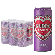 Rubro - Berry Rooibos - 6 Can Multipack - 300ml - Still, Soft Drink - Berry Tea Drink - Bulk Soft Drinks