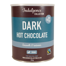 Indulgence Collection Dark Hot Chocolate 2kg, 80 Servings ? Fairtrade and Vegan Cocoa Powder ? Rich and Velvety Drinking Chocolates, Perfect for Any