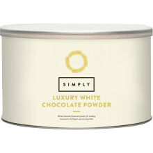 Simply Luxury White Hot Chocolate, Hot Chocolate Powder for Smooth & Creamy Beverage, Suitable for Vegetarians, Halal & Nut-Free, 1kg