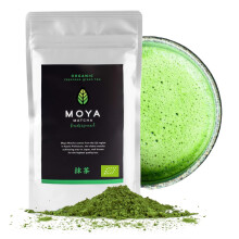 Moya Matcha Organic Tea Green Powder | 100g Traditional Grade (II) | Perfect for Drinking with Water, Lattes, Smoothies & Lemonades