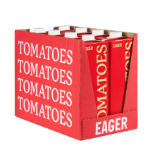 Eager Tomato Juice 100% Pressed, Refreshing Fruit Drink, NFC Not From Concentrate, 1 Litre (Pack of 8)