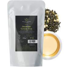 The Tea Makers of London Jasmine Green Tea Loose Leaf - 250g - Natural Blend of Chinese Green Tea & Essential Oil - Sweet & Summery Notes of Jasmine