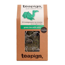 Teapigs Green Tea with Mint Teabags, Whole Leaves (1 Pack of 50 Bags) Moroccan Peppermint Tea| Loose Leaf