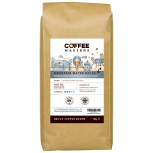Coffee Masters Mountain Water Decaf Coffee Beans 1kg ? 100% Arabica - Roasted Whole Bean Ideal for Espresso Machines - Decaffeinated, Bold, and Strong