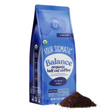 Four Sigmatic Adaptogen Ground Coffee, Organic Medium Roast Ground Coffee with Ashwagandha, Chaga & Tulsi, Immune Support & Stress Relief, Keto, 12 Oz