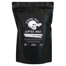 Moreish Coffee Roasters Strong Shit! Coffee Bags - Dark Roasted Blend of Arabica and Robusta (50 Coffee Bags)