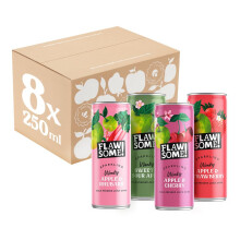 Flawsome! Lightly Sparkling Juice ? No Added Sugar, 100% Cold-Pressed Wonky Fruit, Guilt-Free Fizzy Drink ? Perfect for Refreshment or as a Mixer (8 x
