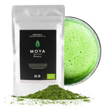 Moya Matcha Organic Tea Green Powder | 100g Premium Ceremonial Grade (I) | Grown & Harvested in Uji, Japan | Perfect for the Traditional Japanese Tea