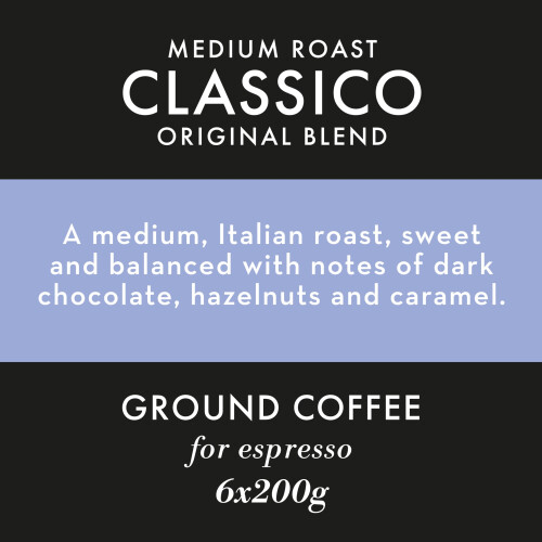 Caff? Nero Ground Coffee (6 x 200g, Classico Espresso) 1