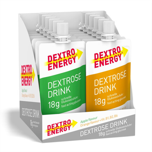 Dextro Energy Dextrose Drink, 12 Pack (Apple + Orange)
