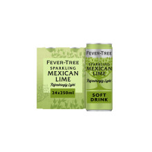 Fever-Tree Premium Sparkling Mexican Lime, Pack of 6 x 4 x 250ml