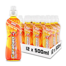 Carabao Sport Energy Drink Orange, 12 x 500ml Bottles Case, Isotonic, Electrolytes, No Aspartame, B Vitamins B6 B12, Sports Drink, Hydration,