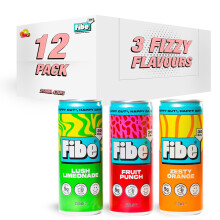 FIBE Prebiotic Soda | Boosts Immune System | Low Calories | Vitamin B&C | Vegan & Gluten Free | Recyclable & Sustainable (Variety Pack - 12 x 250ml)