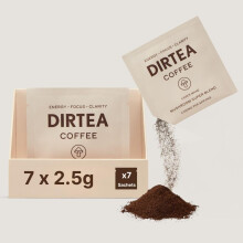 DIRTEA Mushroom Coffee (7 x 2.5g Sachets) with Lion's Mane | Maca & Ashwagandha | 1,000mg per Serving | Certified Organic