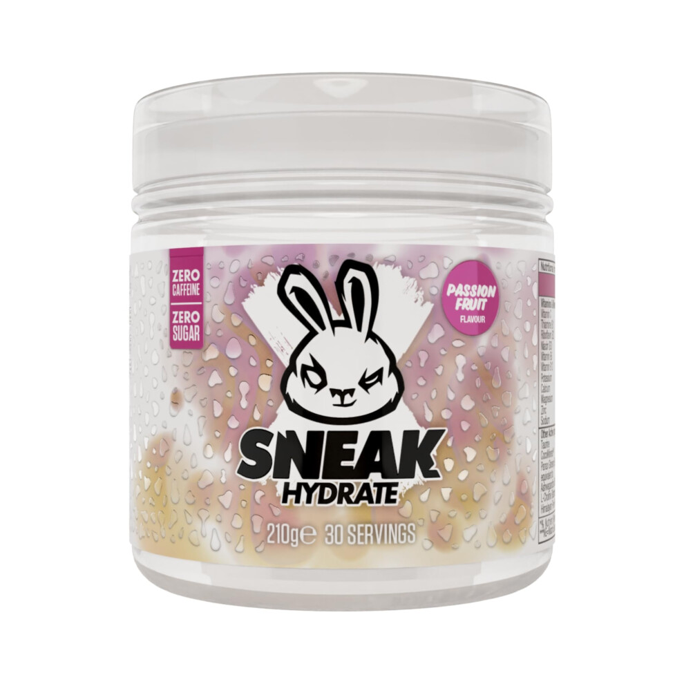 Sneak | Passion Fruit Hydrate | Zero Caffeine, Zero Sugar, Natural Flavours & Colours, Ashwagandha Ksm-66, Coconut Water | 30 Servings