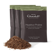Hotel Chocolat Hazelnut Praline Hot Chocolate Sachets - Luxury Chocolate Flakes - Pack of 20 Single-Serve Sachets, 700g - Made To Pair With The