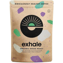 EXHALE Organic Ground Coffee - 225G PACK - Single Origin and 100% Arabica Beans. For Moka, AeroPress and Drip - Medium Roast
