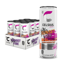CELSIUS Sparkling Sunset Vibe, Refreshing Energy Drink, 355ml (Pack of 12)