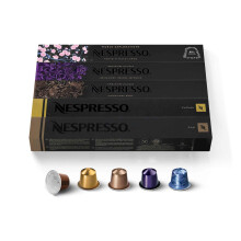 Nespresso Original Coffee Pods, 50 Mixed Pack - 10 Volluto, 10 Roma, 10 Cosi, 10 Vivalto and 10 Arpeggio Capsules for Nespresso Machines. Make