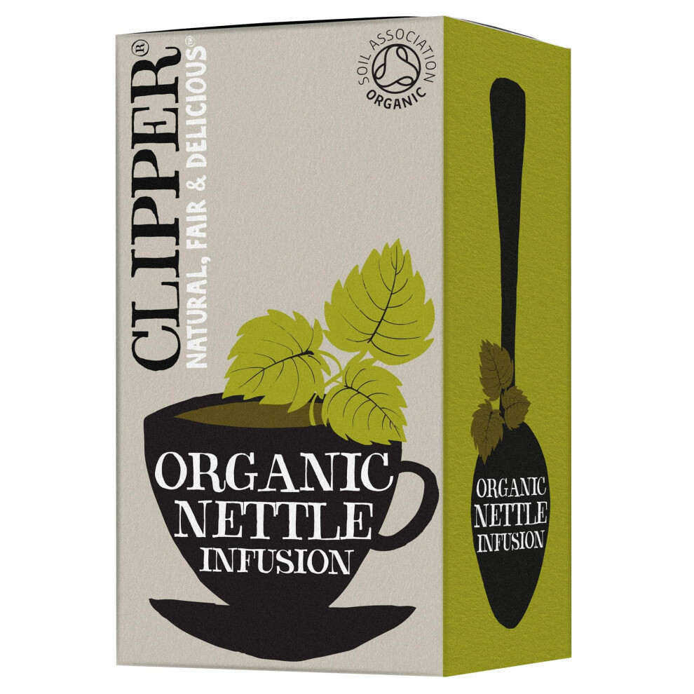 Clipper Organic Nettle Tea Bags | 120 Stinging Nettle Infusion Teabag Sachets (6X Boxes Of 20) | Bulk Buy, Home & Catering | Caffeine-Free Herbal Tea Light
