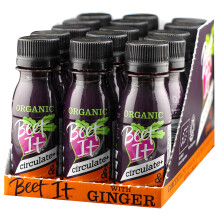 Beet It Organic Ginger Circulate+ Shot ? 15 x 70ml, Natural Beetroot & Ginger, Organic, Additive-Free, Performance Boost
