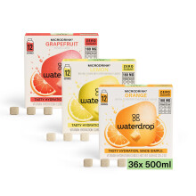 waterdrop? Microdrink Set - Water Flavouring - Hydration Tablet - Natural Fruit Mix - Vitamin C - Sugar Free - ORANGE - LEMON - GRAPEFRUIT - 36 Drinks